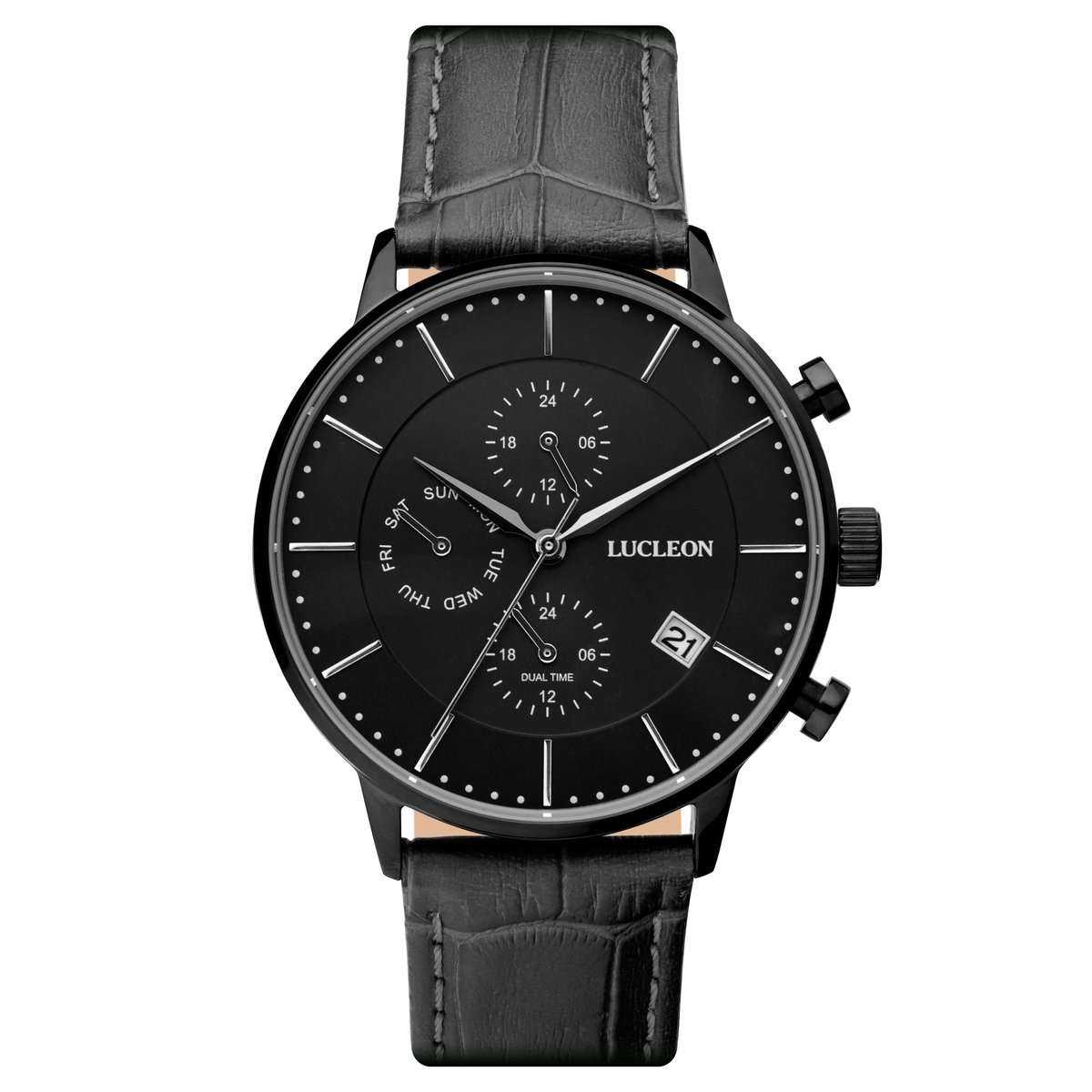 Lester Ternion Stalen Chronograaf Horloge