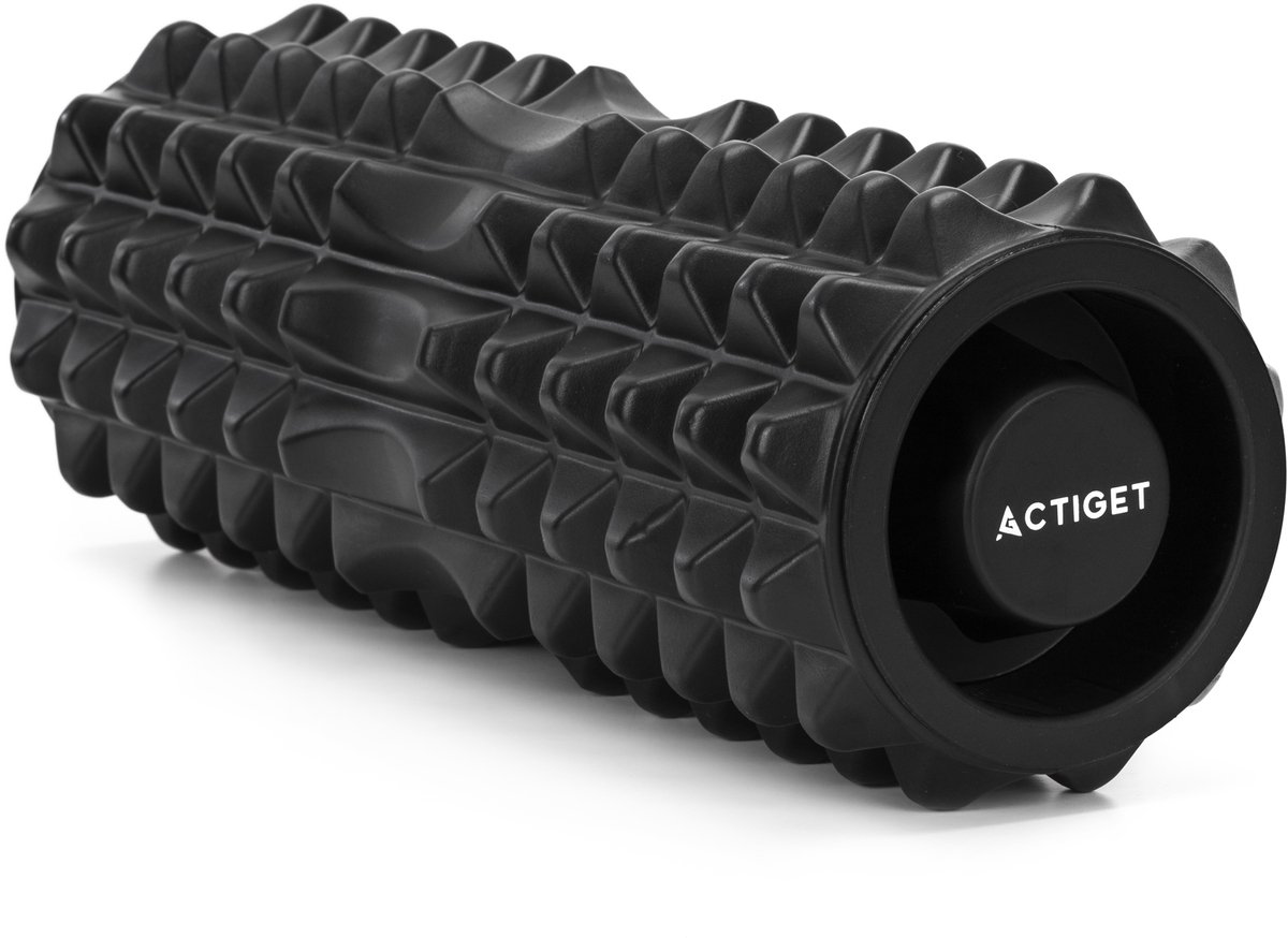 Actiget® Foamroller | Foam Roller | Medium Hardheid | Triggerpoints | 33 cm | Zwart
