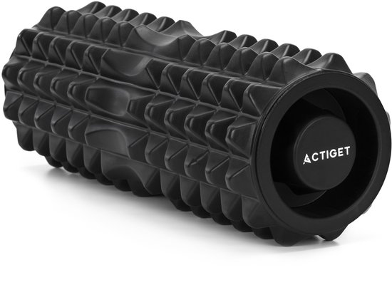 Actiget® Foamroller | Foam Roller | Medium Hardheid | Triggerpoints | 33 cm | Zwart