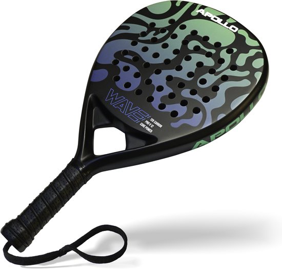 Apollo 12K Wave Padel Racket – 12K Carbon Padelracket voor Power & Dynamiek – Unisex voor Dames en Heren