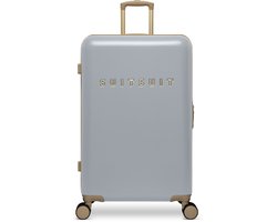 SUITSUIT Reiskoffer 66x43x24 - Reiskoffer met wielen - Lichtgewicht koffer - Veilig TSA cijferslot - 59L koffer inhoud - Fusion Reiskoffers Frosted Grey - Grijs