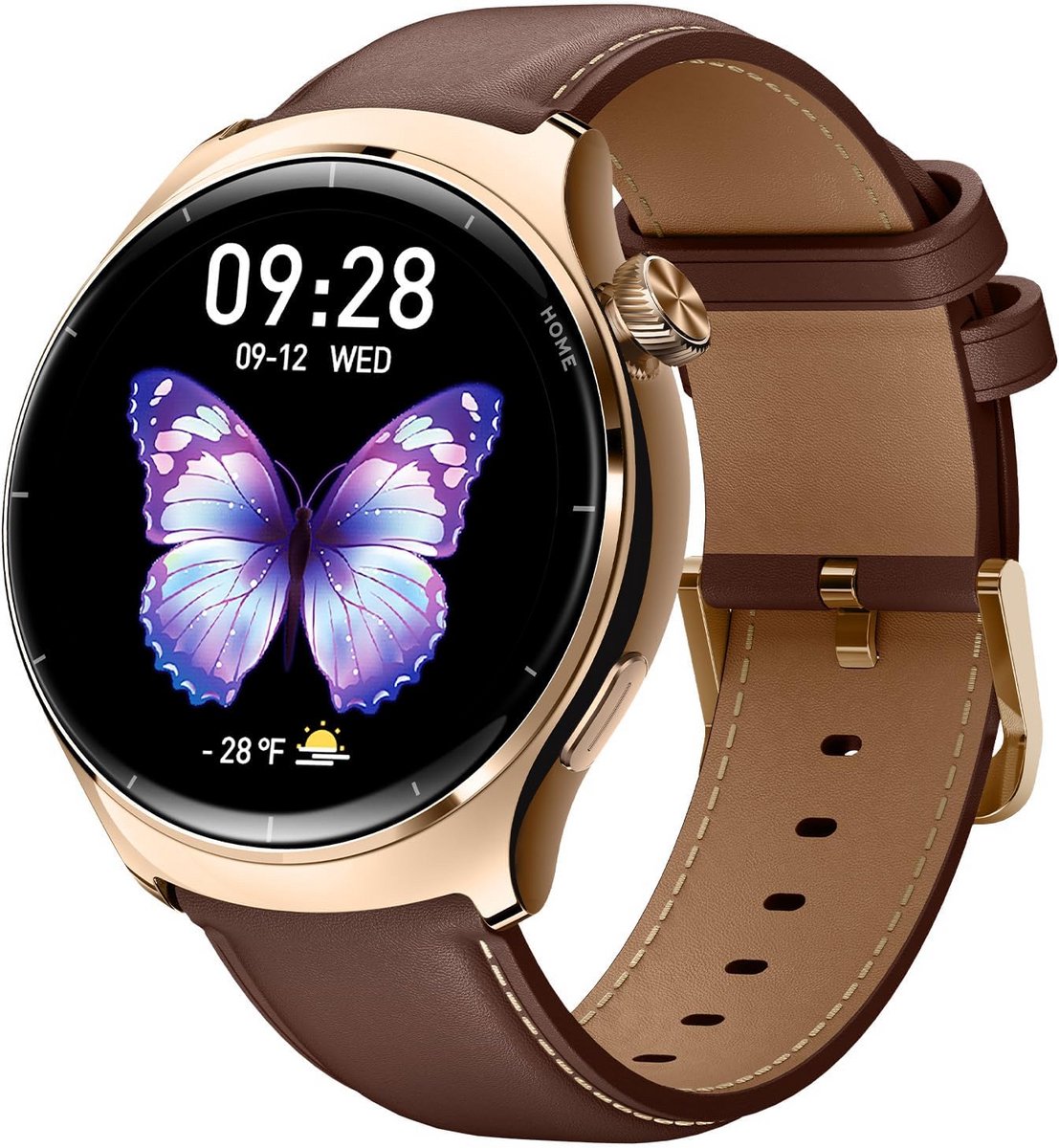 GPS Smartwatch Heren met AMOLED Scherm en Telefoonfunctie - Fitnesshorloge met 150+ Sportmodi