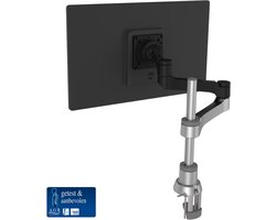 R-Go Zepher - Enkele Monitor Arm - 1 Scherm - Verstelbaar - VESA 75/100 - tot 8 kg / 32 Inch - Monitor Beugel - Zwart/Zilver