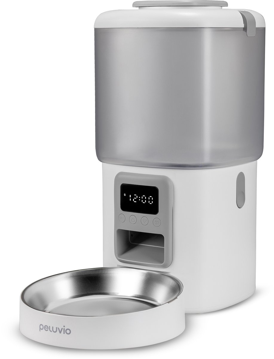 Peluvio Crispy Automatische Voerbak Kat 4,5L met Timer - afbeelding 3