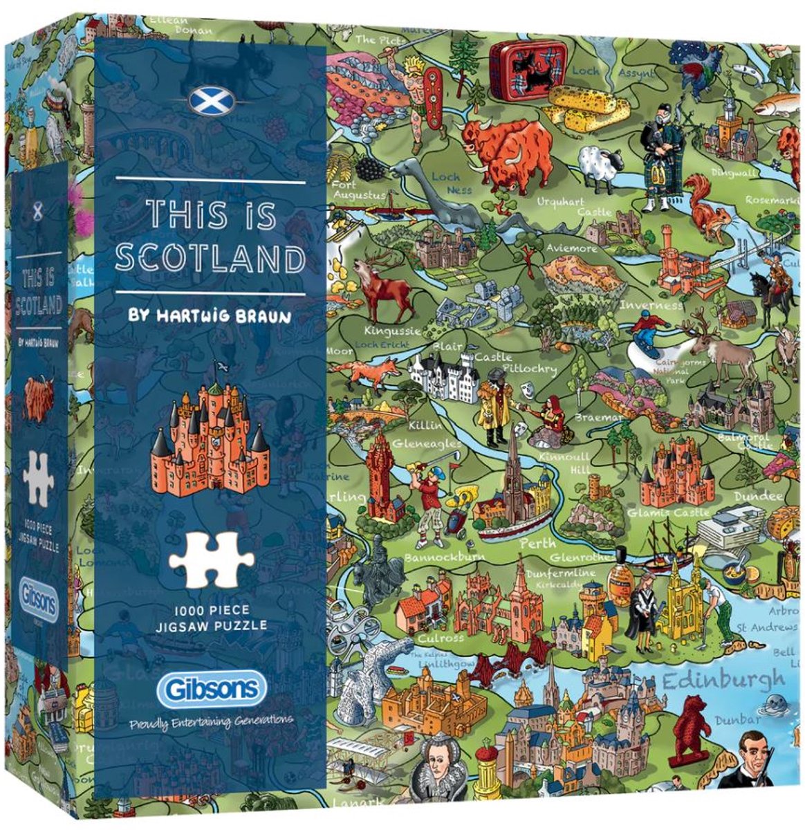 Gibsons - This is Scotland (door Hartwig Braun) - 1000 stukjes 68×49cm (b×h) - Legpuzzel voor volwassenen