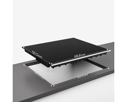 Klarstein Inductiekookplaat Verosteel inbouw - 4 zones, 7400 W boost, touchbediening, timer, kinderslot, restwarmte-indicator, zwart glas, 60 cm, energiezuinige inductiekookplaat - Kookveld - voor Keuken - Induction Hob