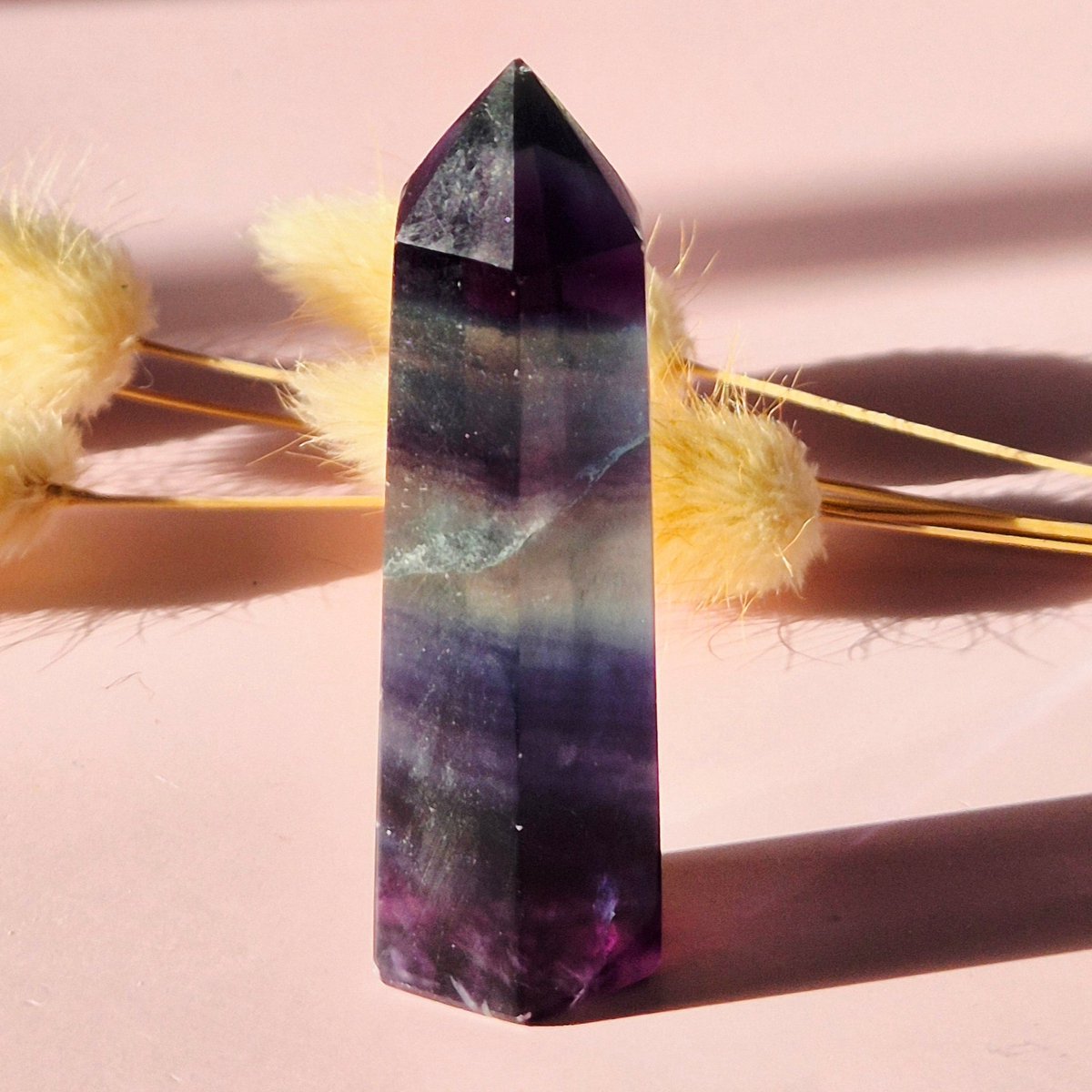 Moonlight Gemstones Edelsteen Candy Fluoriet Punt 7-9 cm – Helderheid & Energie Balans