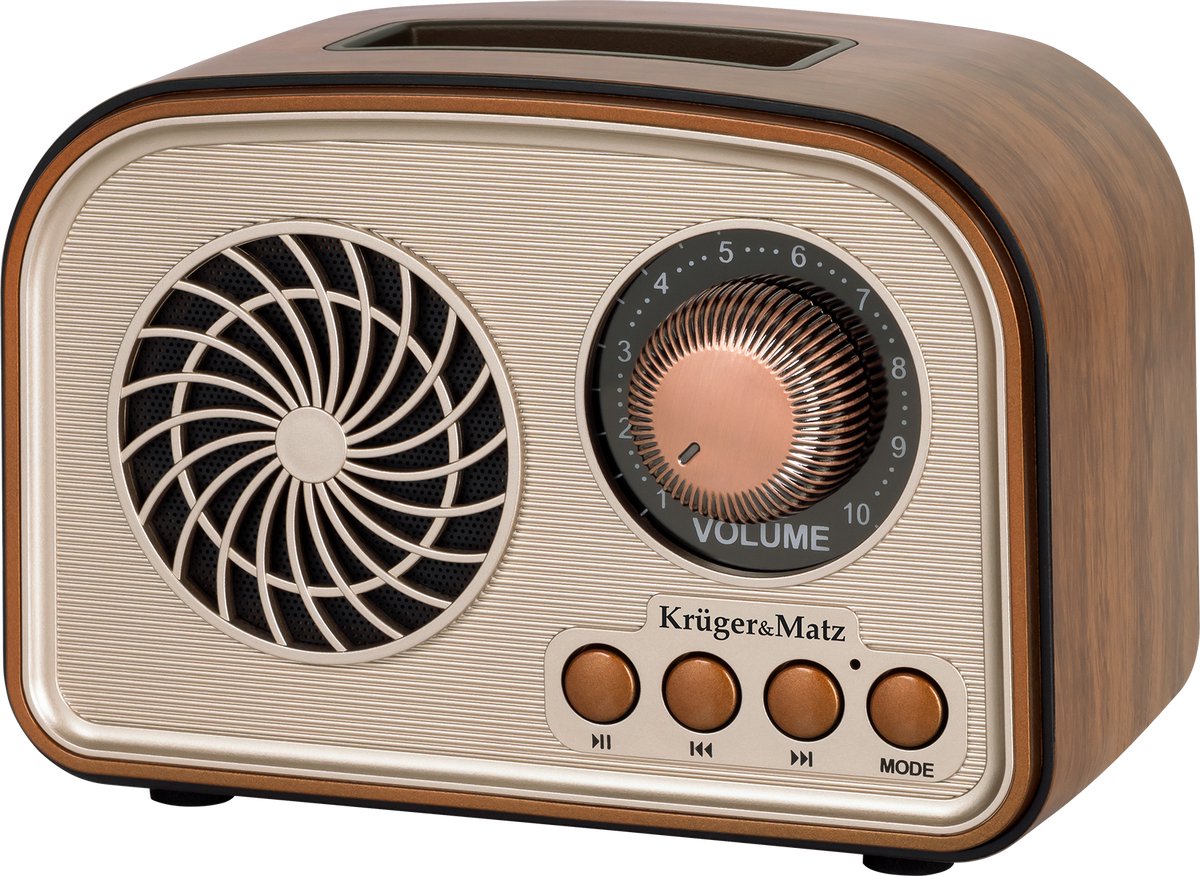 Krüger&Matz KM 834 - Draagbare Radio - Bluetooth 6.0 - Retro Ontwerp - 5W Speaker