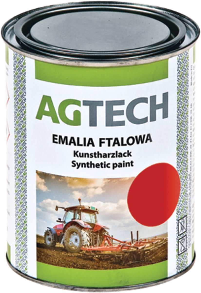 AGTECH Serie - Rode Verf - 0.8 l - Metalen Blik