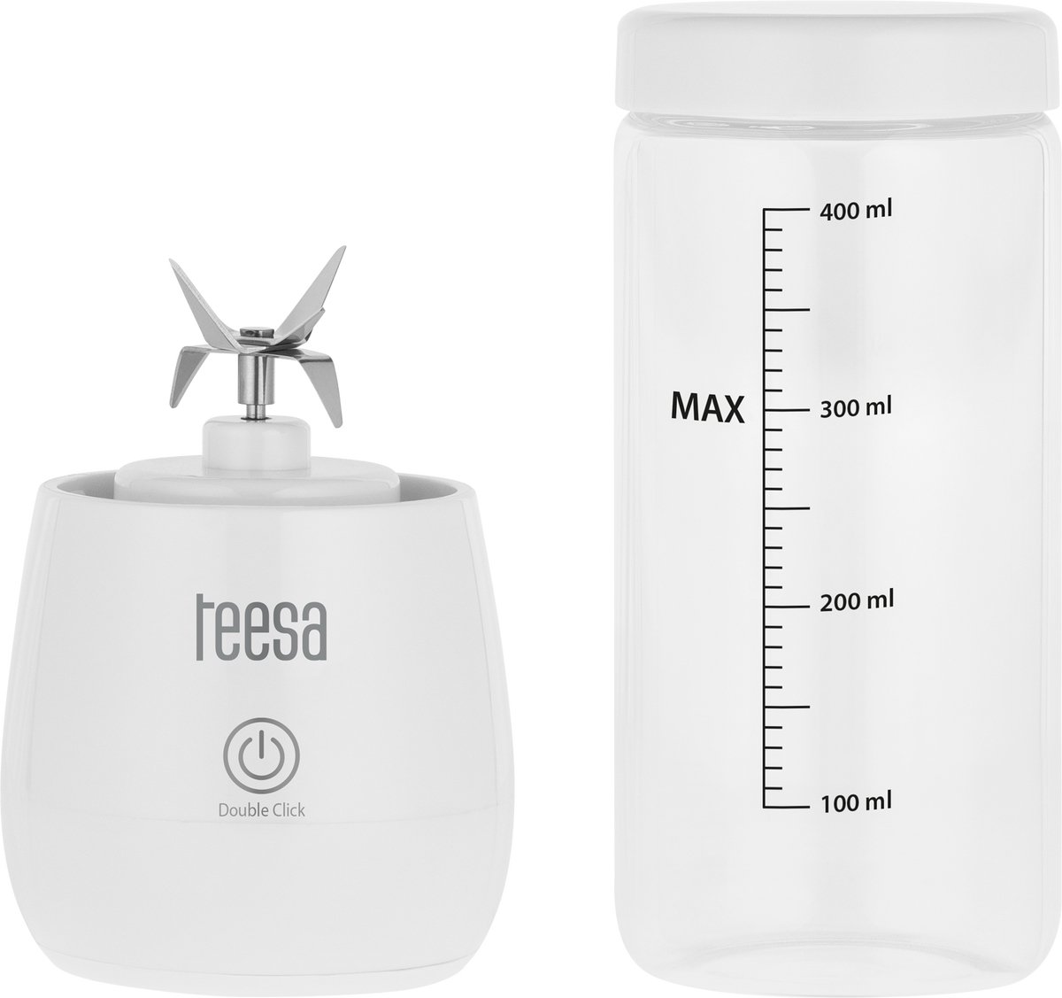 Teesa TSA3543 - Draagbare Blender - 100W - Borosilicaatglas - BPA-vrij