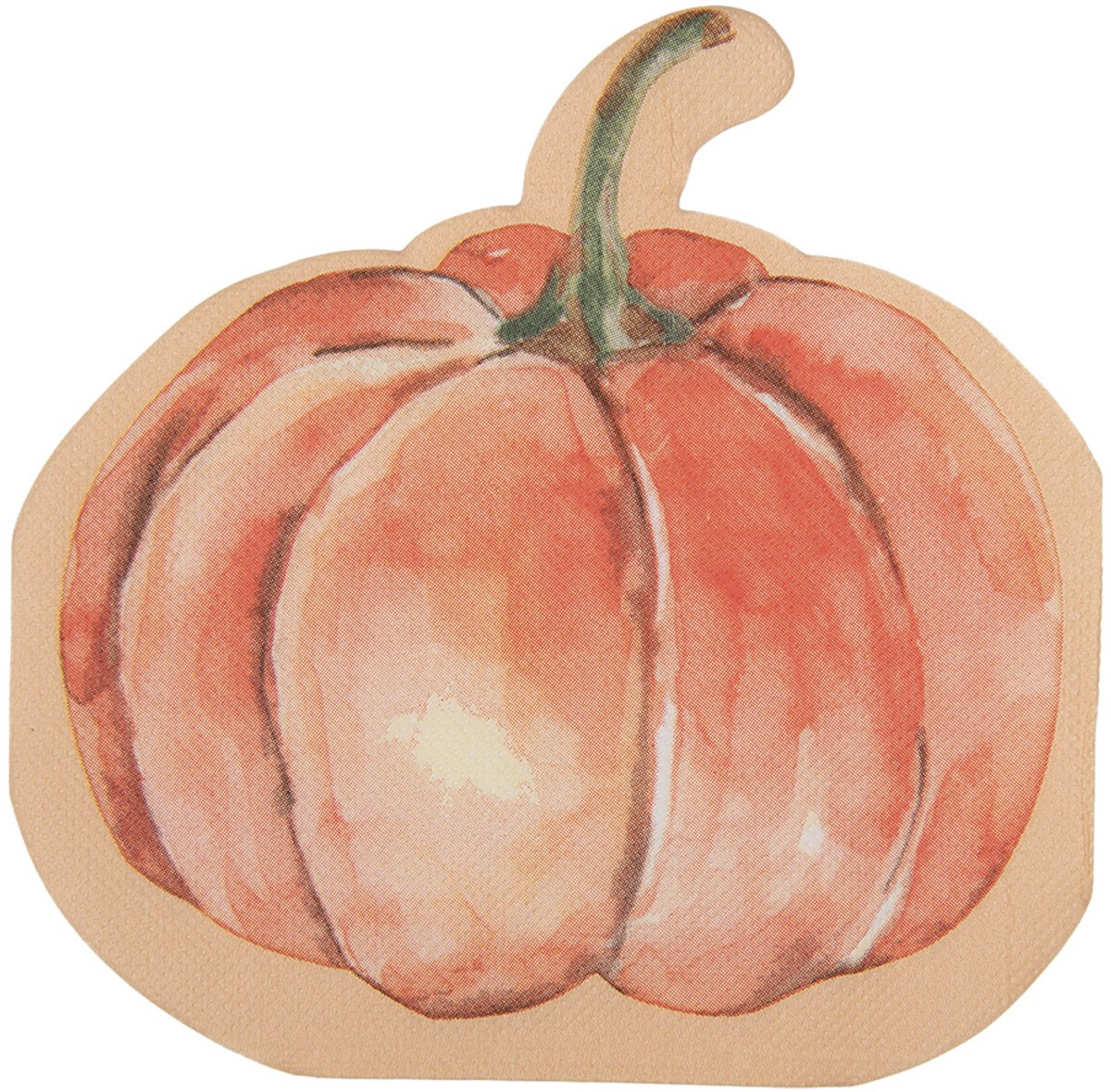 Clayre & Eef Servetten Papier Set van 20 Pompoen Oranje Papier Herfst decoratie