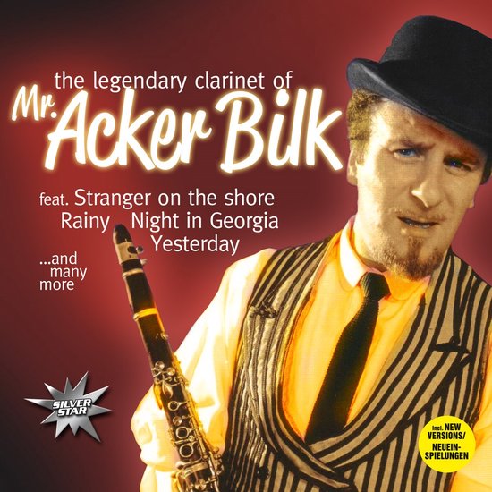 Aan de voorkant van de hoes staat een foto van Acker Bilk die klarinet speelt.