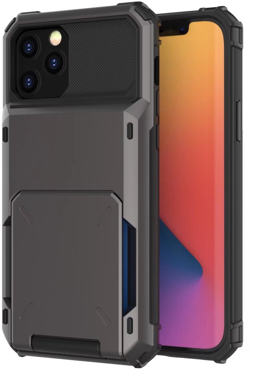 Hoesje geschikt voor Samsung Galaxy A17 - Backcover - Pasjeshouder - Portemonnee - TPU - Grijs