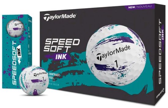 TaylorMade SpeedSoft Ink Golfballen 2026 - Paars Turquoise - 12 Stuks van Merkloos — afbeelding 5