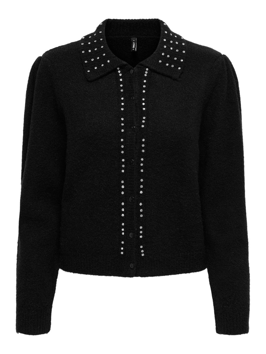 ONLY - ONLMELODY BLING LS COLLAR CARDI EX KNT - Dames - Cardigans