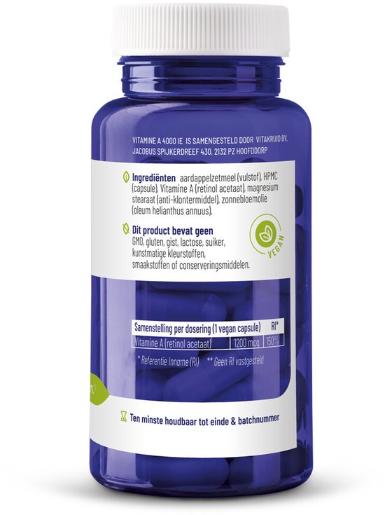 Vitakruid Vitamine A 4000 IE Vegan
