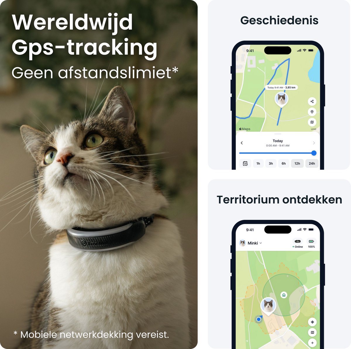 Tractive CAT 6 Mini – Slimme gps-tracker voor katten met gezondheidsmonitoring en geïntegreerde halsband – Zwart thumbnail 6