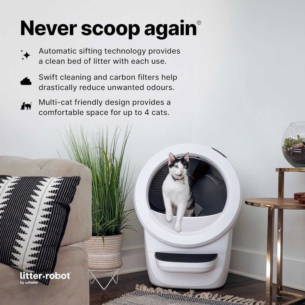 Litter-Robot 4 - Automatische zelfreinigende kattenbak met app thumbnail 6