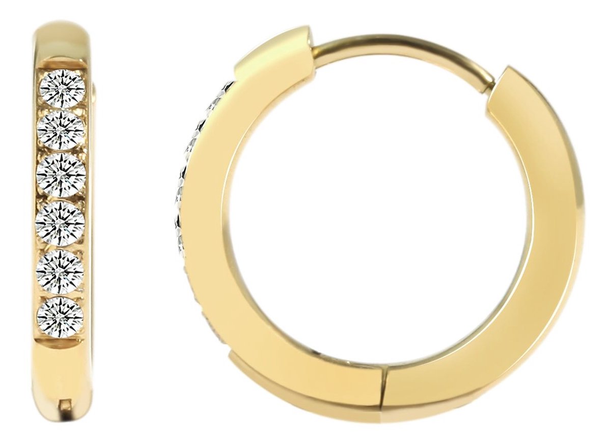 AKZENT Akzent Dames oorbellen Edelstahl, huidvriendelijk, D: 12 mm