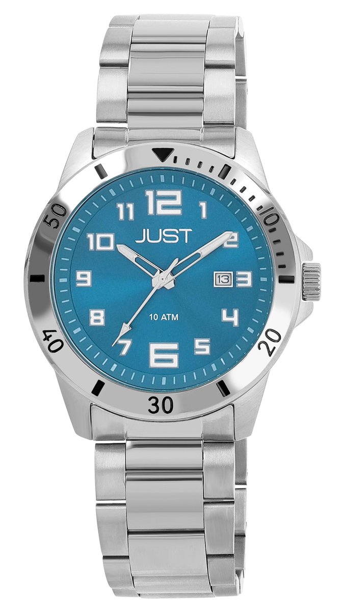 JUST WATCH Herenhorloge roestvrij staal Valcone, datumweergave