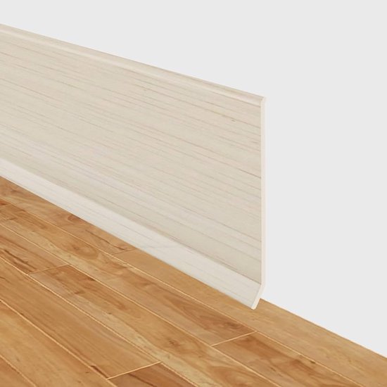Zachte plint zelfklevend PVC - Beige houtnerf - 10 cm breed | bol
