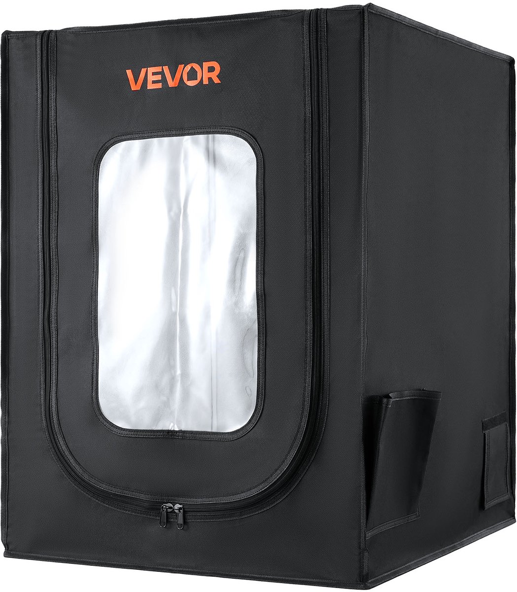VEVOR 3d-Printerbehuizing 55 X 65 X 75 Cm, Stofbestendige Beschermkap Met Constante Temperatuurregeling en Ledverlichting, Compatibel Met Gangbare Modellen Van Creality/Elegoo/Anycubic