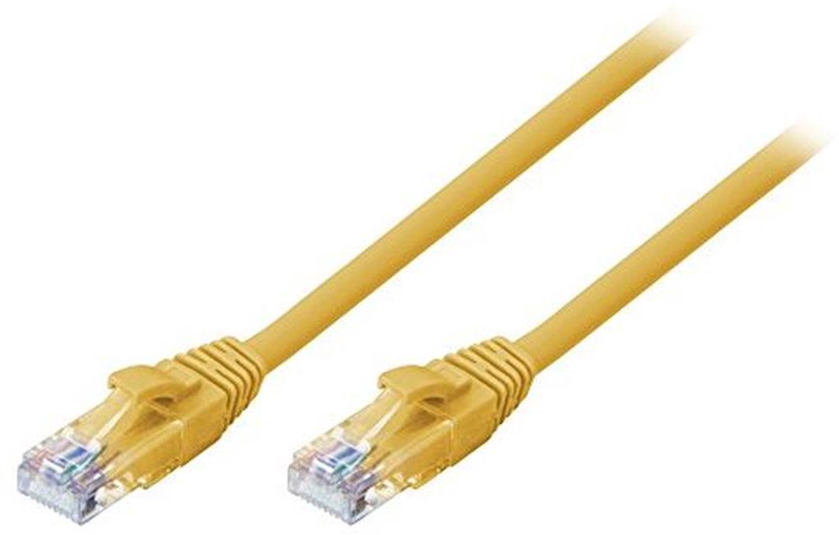 LINDY 48060 Cat.6 U/UTP Netwerkkabel, Geel, 0,3 m