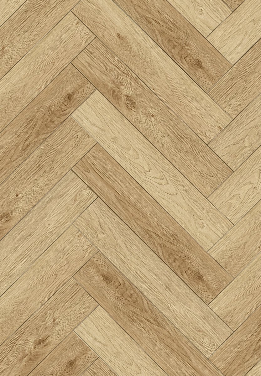 Mexen Anniston vinylpanelen visgraat 570 x 95 mm LVT Dryback 2,5 mm, PVC-onderlaag, 4 V-groef, Eiken - F1471-0570-095-255-4V1-01