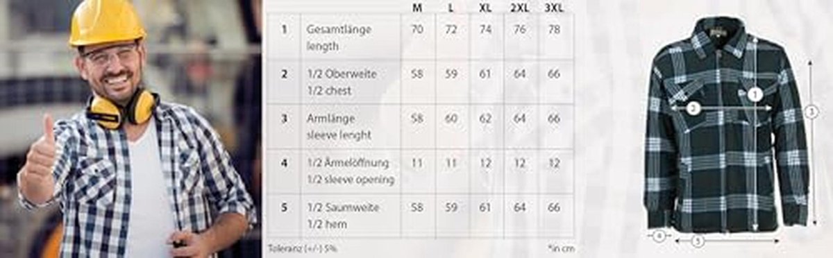 Thermal Hooded Work Jacket for Men in Checked Design, Sizes M-3XL — cadeau in Cadeau-ideeën - foto 2