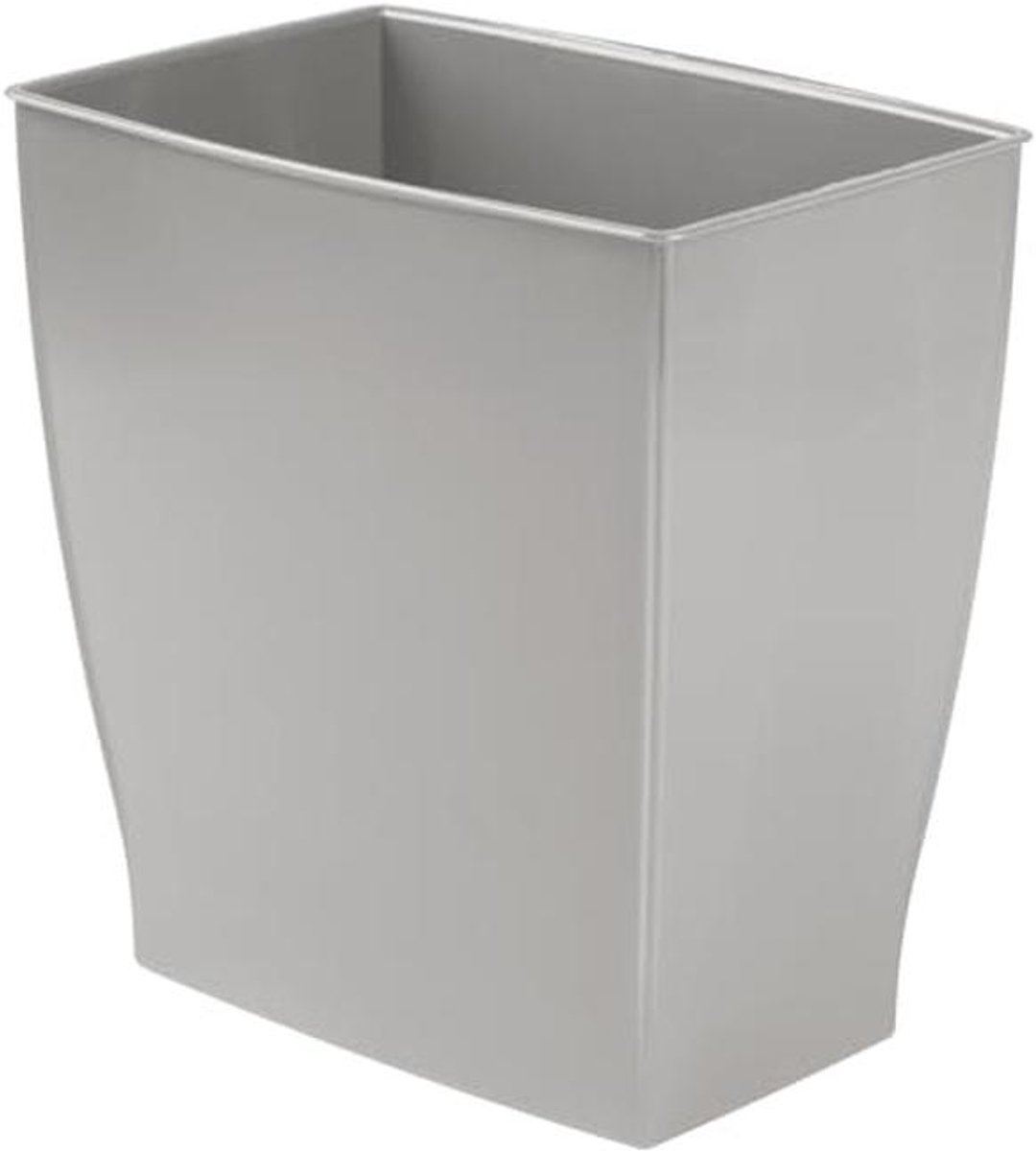 Rechthoekige Prullenbak voor Badkamer, Slaapkamer en Kantoor - 9,5 Liter, Grijs