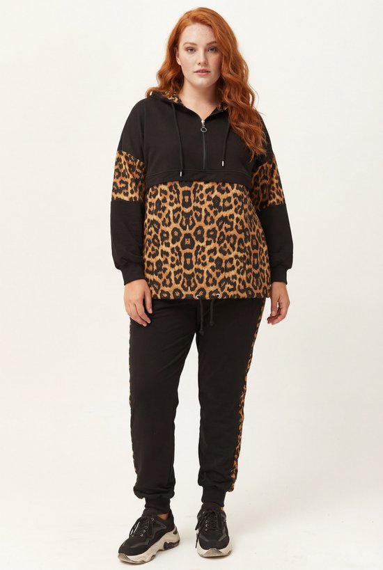 Survêtement Femme Grandes Tailles Accent Léopard XXL - Survêtement Plus Tailles 2XL