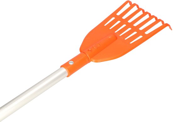 KOTARBAU® Bladhark, Tuinhark van Kunststof, 7 Tanden, Oranje- met Aluminium Steel, Gazonhark, Waaierbezem, Lichtgewicht Hark, Stevige Hark, van Merkloos	 — afbeelding 4