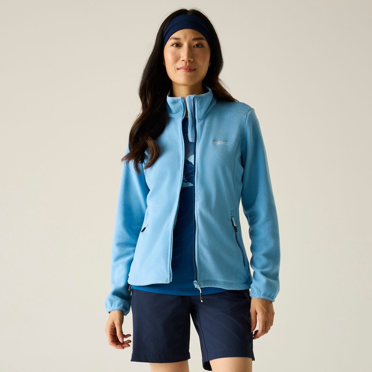 Floreo IV Fleece wandelpak met volledige ritssluiting voor dames Paars
