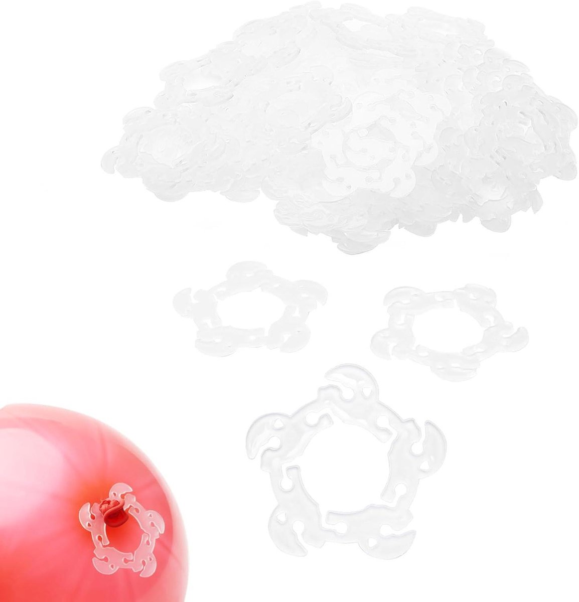 100 stuks Bloemvormige Ballonnenboog met Clips voor Feesten en Bruiloften