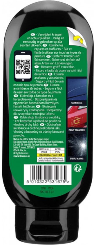 Turtle Wax Scratch Repair & Renew – Verwijdert kleine krassen en wervelingen – Herstelt glans – Voor alle lakken - Handmatig of machinaal - 207 ml