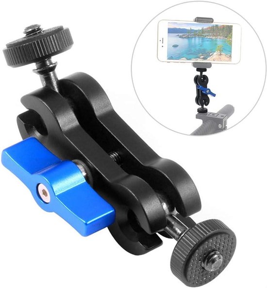 Universele Camerahouder 360° – 1/4 Inch Schroef, Voor Bewakingscamera, IP-camera, Babyfoon – Wand- En Plafondmontage – Inclusief Pluggen En Schroeven