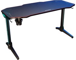 Grote Gaming Desk 140 cm met RGB LED Verlichting - PC Tafel voor 2-3 Monitoren