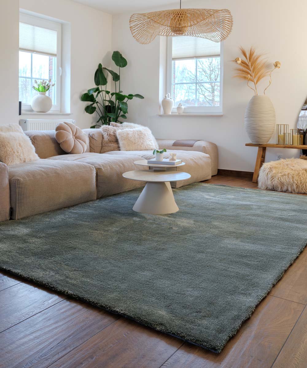 Tapeso Wasbaar vloerkleed - Clean Prestige groen 140x200