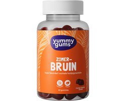 Yummygums • Tanning gummies • zomerbruin • Suikervrij • met koper voor huidpigmentatie • 60 gummies - 60 stuks