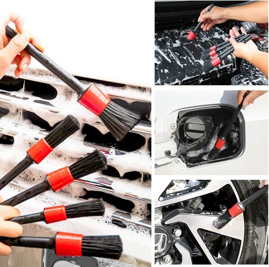 Professionele 6-delige Detail Borstelset voor Auto Interieur en