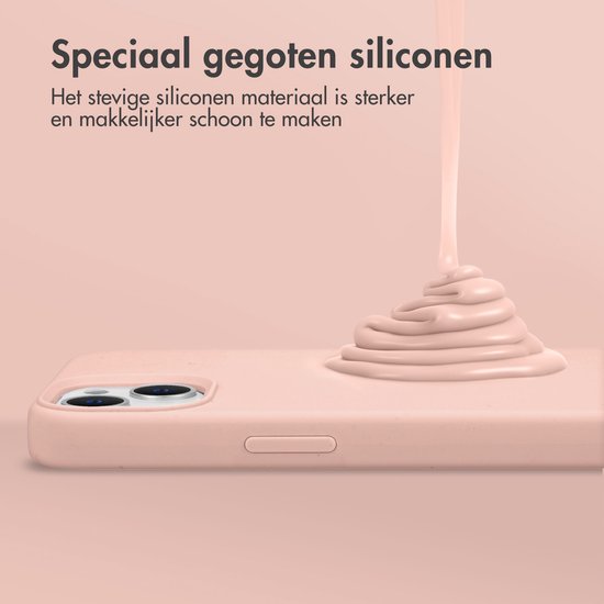 Accezz Case Convient pour Samsung Galaxy A16 (5G) Coque en Siliconen - Accezz Liquid Silicone Back Cover - Rose