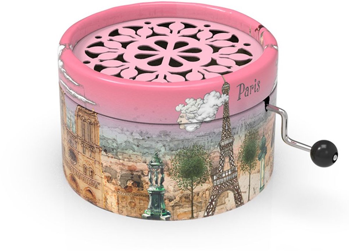 Belle Lurette muziekdoosje Rondo16 Pink Paris La vie en rose.