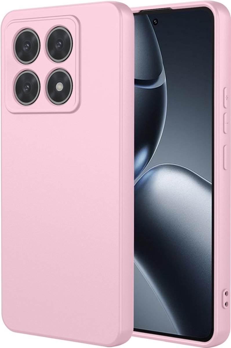 Hoesje geschikt voor Xiaomi 14T Pro - Phonesta Soft Silk Silicone Back Cover - Roze