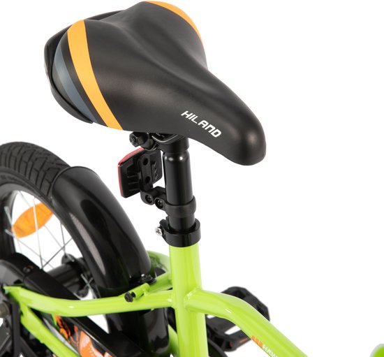Hiland Stoere Jongensfiets - 20 Inch - Met Zijwieltjes & Standaard - Handrem & Terugtraprem - Groen van Hiland — afbeelding 4