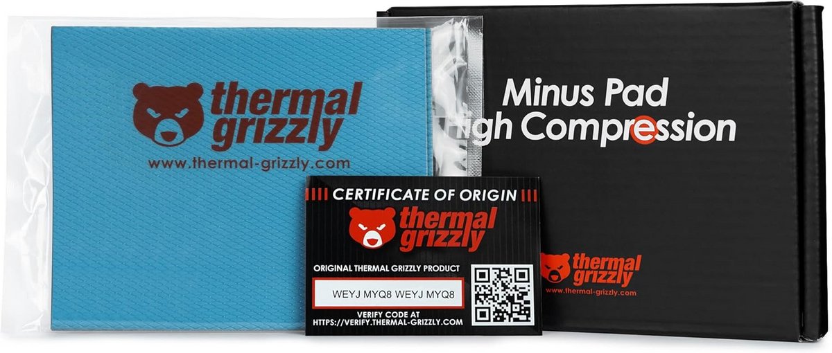 Zeer samendrukbare thermische interface pads 120x100mm voor SSD en GPU koeling