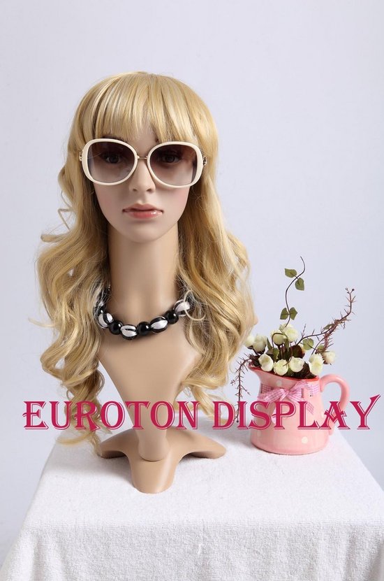 JINGFA Half Body Mannequin Head met schouders - Realistische weergave en styling voor pruiken, sieraden en kleding - duurzaam ontwerp voor salon, winkel of thuisgebruik - gemakkelijk te onderhouden JINGFA Half Body Mannequin Head met schouders - Realistische weergave en styling voor pruiken, sieraden en kleding - duurzaam ontwerp voor salon, winkel of thuisgebruik - gemakkelijk te onderhouden
