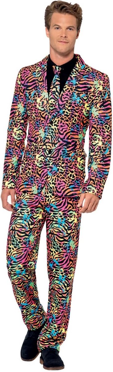 Neon Kostuum voor Volwassenen - Inclusief Jas, Broek en Stropdas