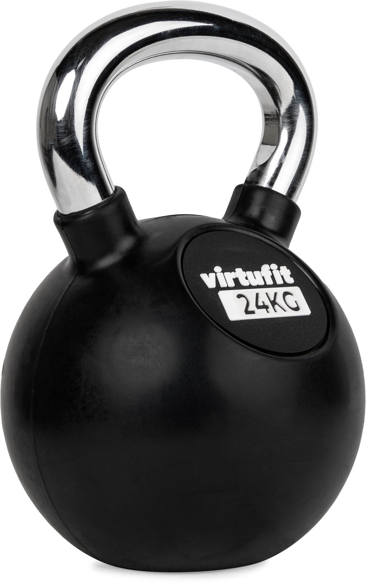 VirtuFit Kettlebell - Rubber/Chroom - 24 kg