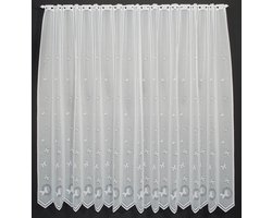 Vitrage Vlinders - Decoratieve Stof - Raamdecoratie - Op Maat Te Knippen - 180cm Hoog - Wit