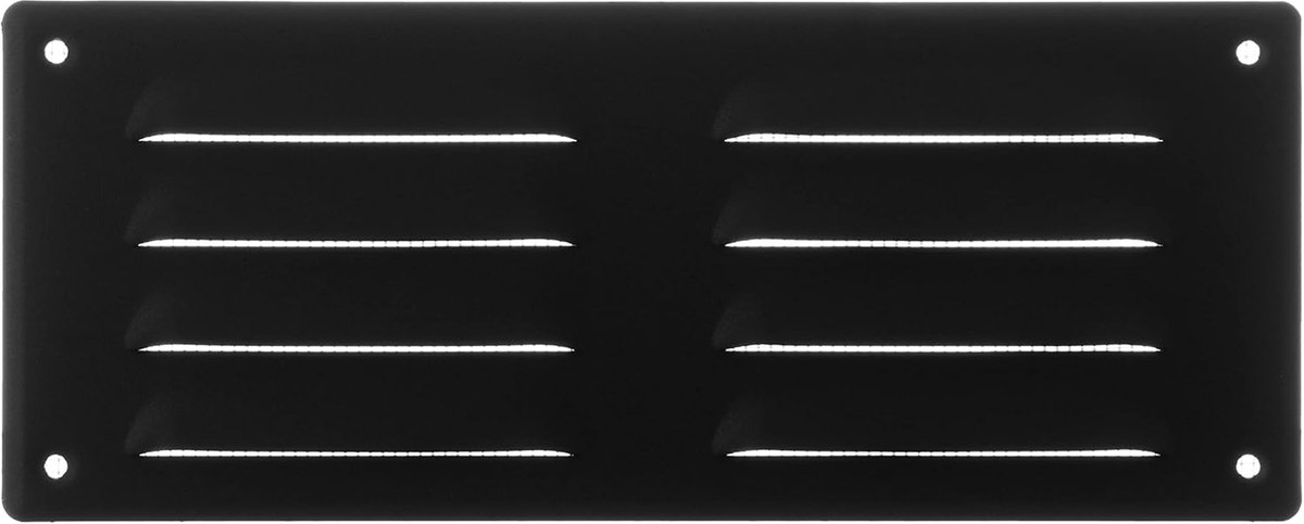Ventilatierooster Plaatstaal - Wandrooster Insectenwering - Toevoer Afvoerlucht - Weerbestendig Ontwerp - 260 x 105 mm - Antraciet